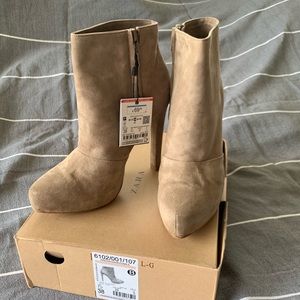 Zara Suede Platform Boot